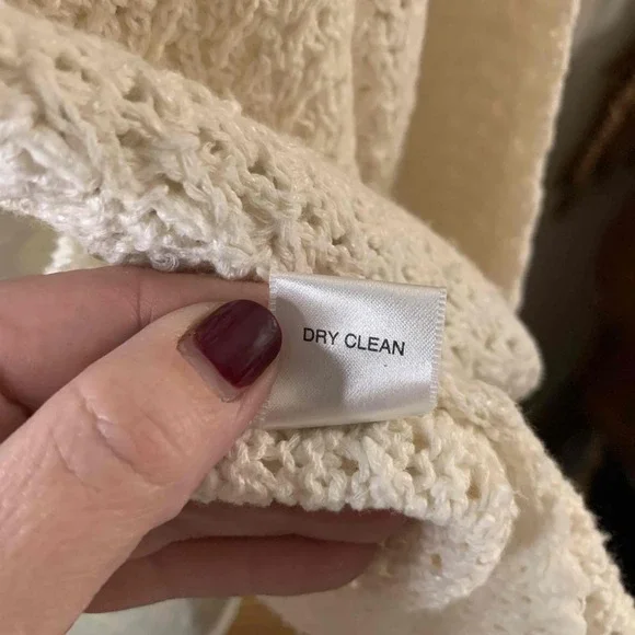 Pendleton White Knit Cardigan Cotton Linen Large Hook Eye Closure Crewneck - Picture 8 of 8